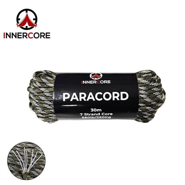 UST 50ft Paracord 325 Black Reflective