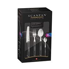  SCANPAN CUTLERY SET 16 PIECE BLACK AND GREY