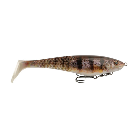 BERKLEY POWERBAIT CULLSHAD SOFT PLASTIC LURE [COLOUR:HD YELLOW PERCH]