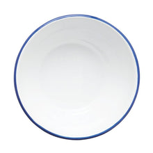  COLEMAN ESSENTIALS ENAMEL BOWL WHITE WITH BLUE RIM