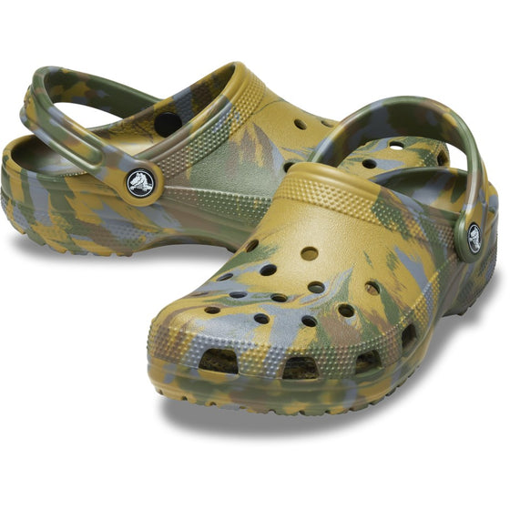 CROCS CLASSIC MARBLED CLOG [SIZE:M11 COLOUR:ALOE/MULTI]