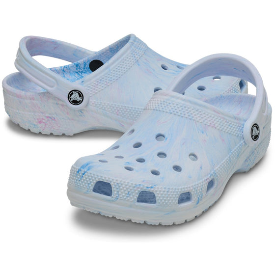 CROCS CLASSIC WATERCOLOR MARBLED CLOG [SIZE:M3/W5 COLOUR:BLUE/MULTI]