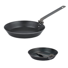  AUSSIE COOKWARE BLACK STEEL FRYPAN WITH FOLDING HANDLE [SIZE:12" 305MM]