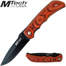  MTECH PAKKA WOODEN HANDLE FOLDING KNIFE