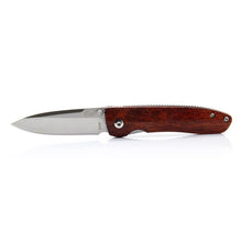  ENLAN ROSE WOOD HANDLE 95MM FOLDER KNIFE