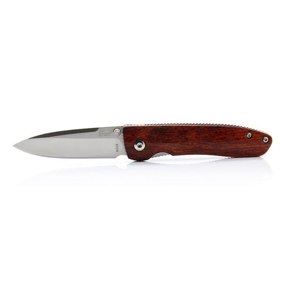 ENLAN ROSE WOOD HANDLE 95MM FOLDER KNIFE