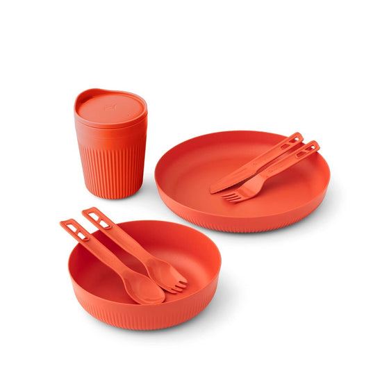 SEA TO SUMMIT PASSAGE 7 PIECE DINNERWARE SET W/MESH BAG [COLOUR:BURNT ORANGE]