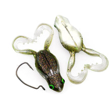  CHASEBAITS FLEXI FROG 65MM 20G SOFT PLASTIC PACK 3 [COLOUR:02 BULL FROG]