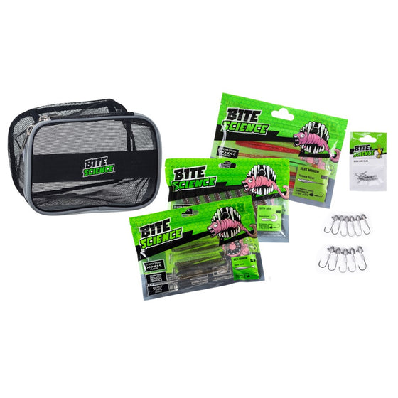 BITE SCIENCE SOFT PLASTIC MESH BAG SALTWATER/OFFSHORE PACK