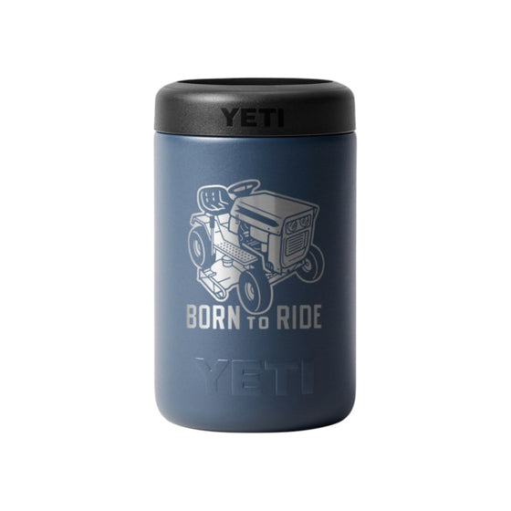 YETI RAMBLER COLSTER 2.0 WITH LASER ENGRAVING [COLOUR:NAVY BORN TO RIDE]