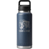 YETI RAMBLER 36OZ BOTTLE WITH CHUG CAP WITH LASER ENGRAVING [COLOUR:NAVY BORN TO RIDE]