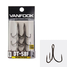  VANFOOK DT-58F PTFE BLACK TREBLE HOOK [SIZE:#4 7 PACK]