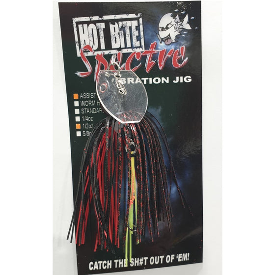 HOT BITE SPECTRE VIBRATION JIG [SIZE:1/4 OZ COLOUR:RED BELLY BLACK]