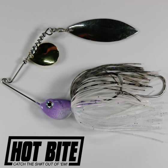 HOT BITE DONK SPINNERBAIT [SIZE:5/8 OZ COLOUR:PEARL WAKA]