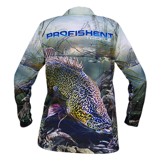 PROFISHENT SUBLIMATED LONG SLEEVE FISHING SHIRT UV30+ [SIZE:2X-LARGE COLOUR:MURRAY COD]