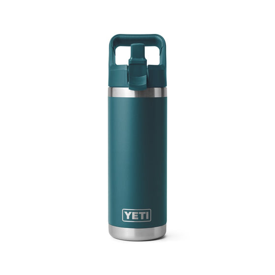 YETI RAMBLER 18OZ BOTTLE WITH STRAW CAP [COLOUR:AGAVE TEAL]
