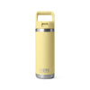 YETI RAMBLER 18OZ BOTTLE WITH STRAW CAP [COLOUR:DAYBREAK YELLOW]