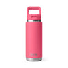 YETI RAMBLER 26OZ BOTTLE WITH STRAW CAP [COLOUR:TROPICAL PINK]