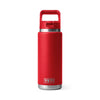 YETI RAMBLER 26OZ BOTTLE WITH STRAW CAP [COLOUR:RESCUE RED]