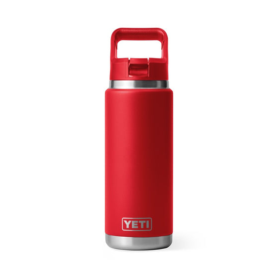 YETI RAMBLER 26OZ BOTTLE WITH STRAW CAP [COLOUR:RESCUE RED]