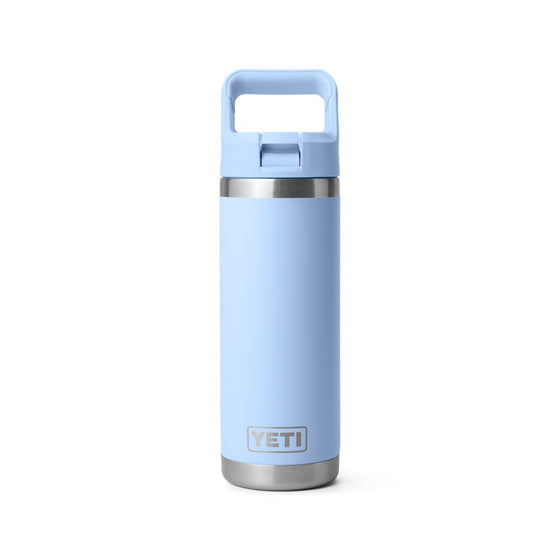 YETI RAMBLER 18OZ BOTTLE WITH STRAW CAP [COLOUR:BIG SKY BLUE]