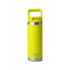 YETI RAMBLER 18OZ BOTTLE WITH STRAW CAP [COLOUR:FIREFLY YELLOW]