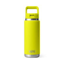  YETI RAMBLER 26OZ BOTTLE WITH STRAW CAP [COLOUR:FIREFLY YELLOW]