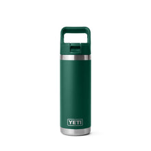  YETI RAMBLER 18OZ BOTTLE WITH STRAW CAP [COLOUR:BLACK FOREST GREEN]