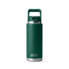  YETI RAMBLER 26OZ BOTTLE WITH STRAW CAP [COLOUR:BLACK FOREST GREEN]