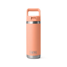  YETI RAMBLER 18OZ BOTTLE WITH STRAW CAP [COLOUR:LOWCOUNTRY PEACH]