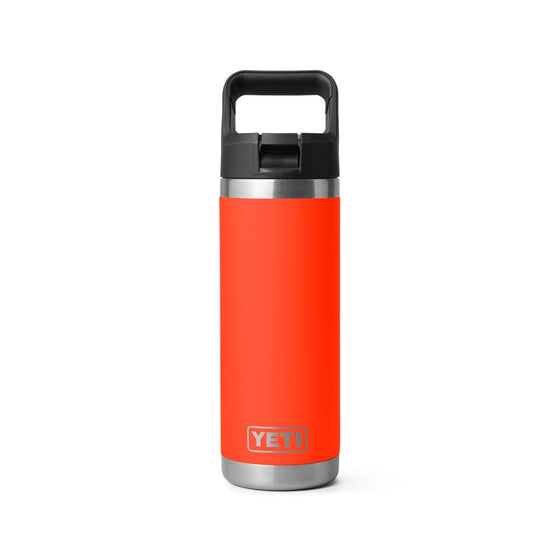 YETI RAMBLER 18OZ BOTTLE WITH STRAW CAP [COLOUR:SOLAR FLARE]