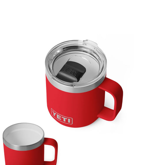 YETI RAMBLER 10OZ CERAMIC MUG WITH LID [COLOUR:RESCUE RED]