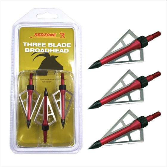 REDZONE 3 BLADE 125GR BROADHEADS PACK OF 3