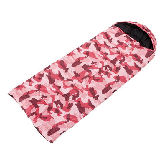 OUTDOOR EQUIPPED KIDS SLEEPING BAG [COLOUR:PINK CAMO]
