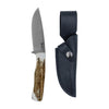 SPIKA BUSHMASTER OL'BOY FIXED BLADE KNIFE WITH NATURAL DEER ANTLER HANDLE