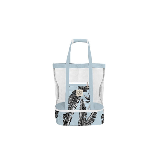 GOOD VIBES 2 IN 1 MESH BEACH COOLER BAG [COLOUR:SORRENTO PALM]