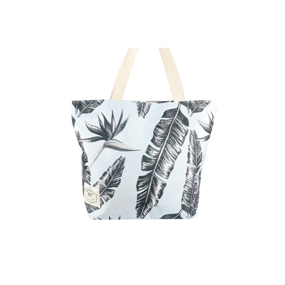 GOOD VIBES BEACH BAG WITH INNER POCKET [COLOUR:SORRENTO PALM]