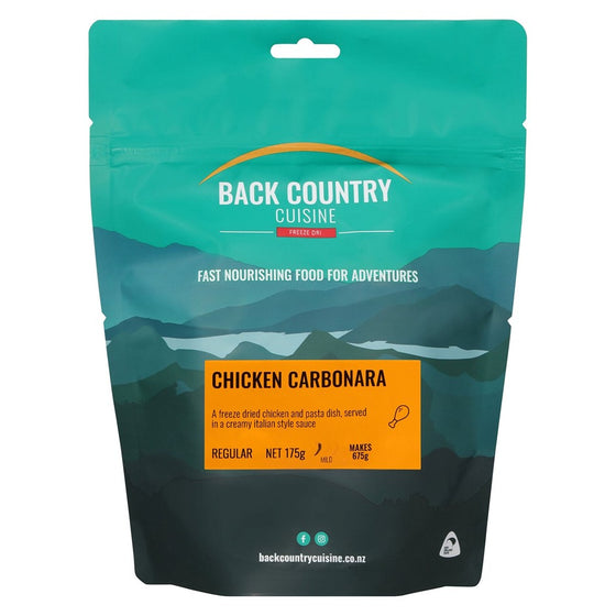 BACK COUNTRY CUISINE FREEZE DRIED MEAL REGULAR 175G CHICKEN CARBONARA