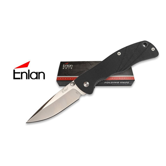 ENLAN BLACK G10 HANDLE 110MM FOLDER KNIFE