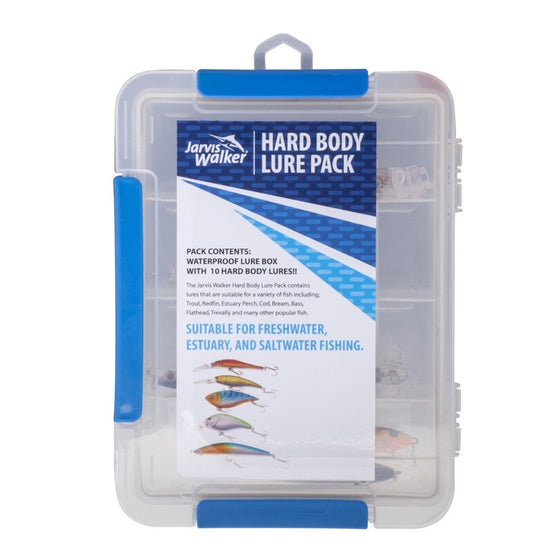 JARVIS WALKER HARD BODY LURE PACK 10 PIECE WITH STORAGE BOX