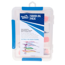  JARVIS WALKER SQUID JIG PACK ASSORTED 10 PACK AND TACKLE TRAY