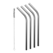 AVANTI 4 PACK STAINLESS STEEL STRAWS WITH CLEANING BRUSH RAINBOW COLOURS