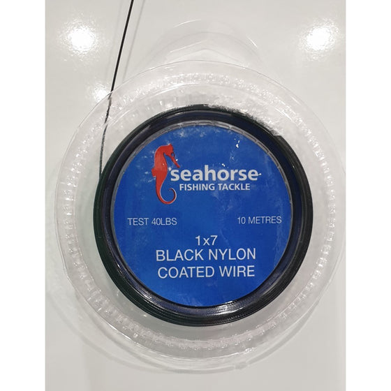 SEAHORSE BLACK NYLON COATED WIRE