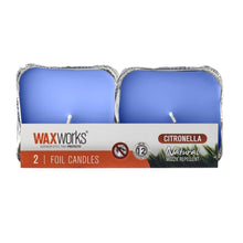  WAXWORKS CITRONELLA FOIL CANDLE 2 PACK