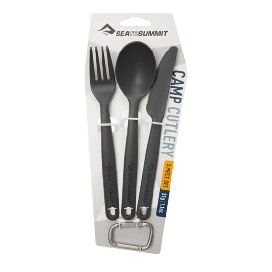 SEA TO SUMMIT POLYCARBONATE CUTLERY 3 PIECE SET CHARCOAL