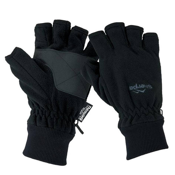 SHERPA FINGERLESS FLEECE GLOVE BLACK