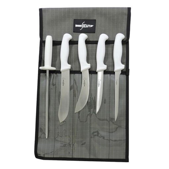 SICUT ALL PURPOSE KNIFE PACKAGE WHITE HANDLES