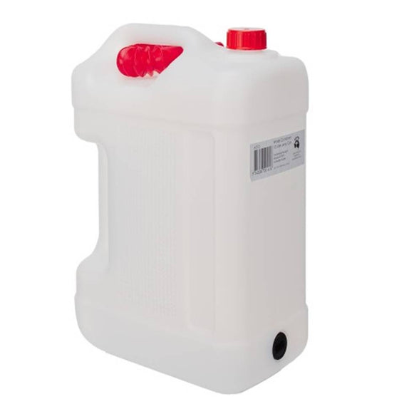 SUPEX PLASTIC WATER JERRY CAN 10LTR WITH BUNG WHITE